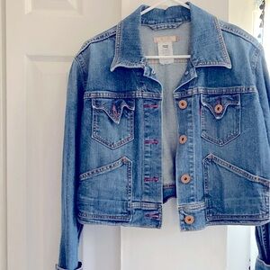 Denim crop jacket